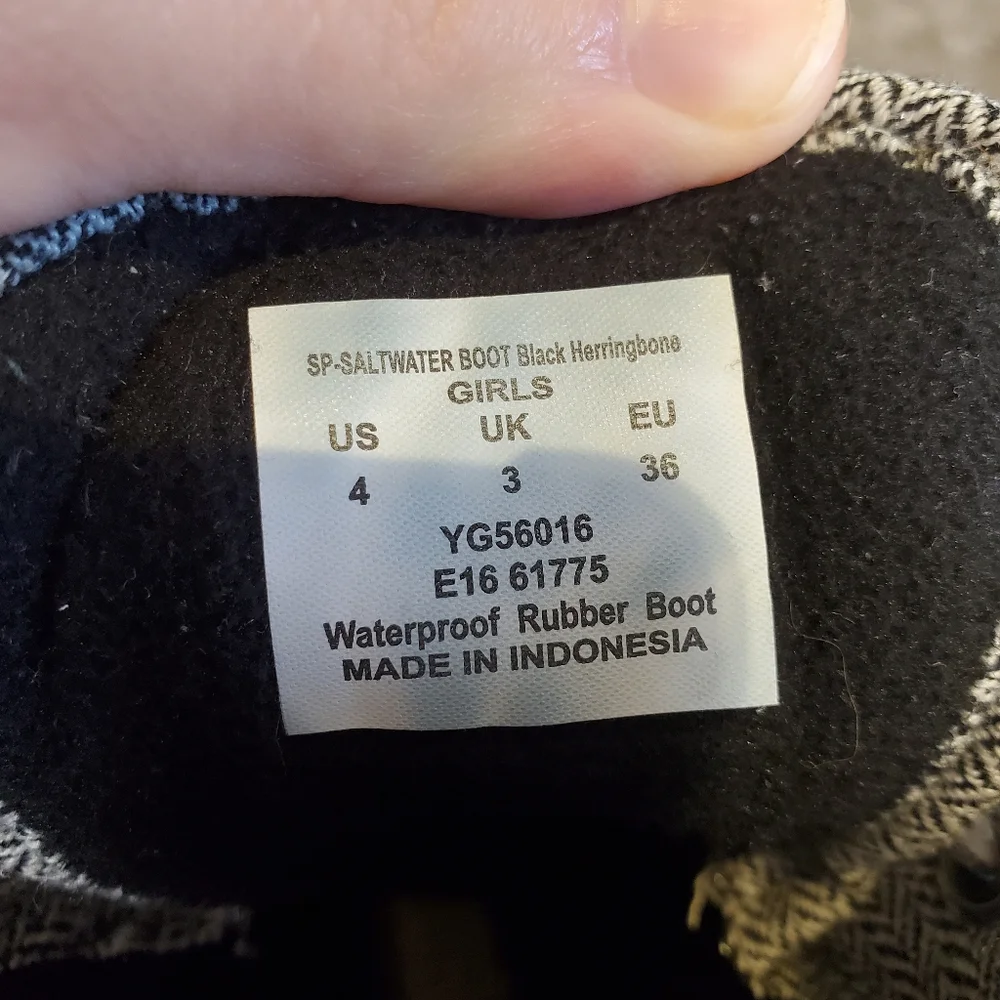 Sperry Black and Gray Kids Rain & Snow Boots - Picture 6 of 9